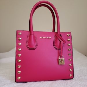 Michael Kors Mercer Medium Studded Hearts Crossbody Bag